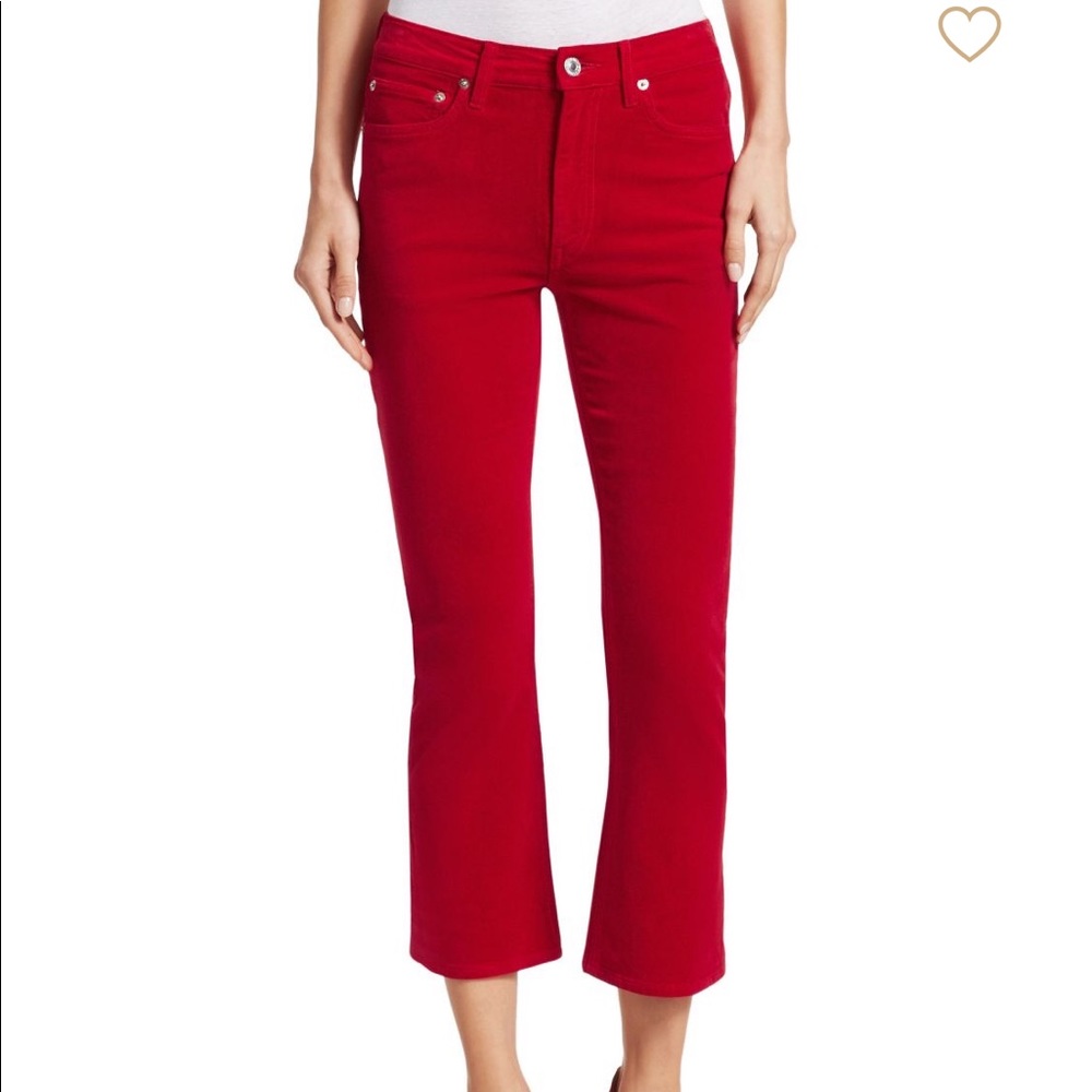 RE/DONE velvet cropped flares